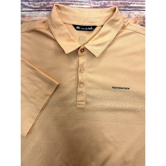 Travis Mathew Men's Peach Pima Performance Polo XL - Picture 3 of 6